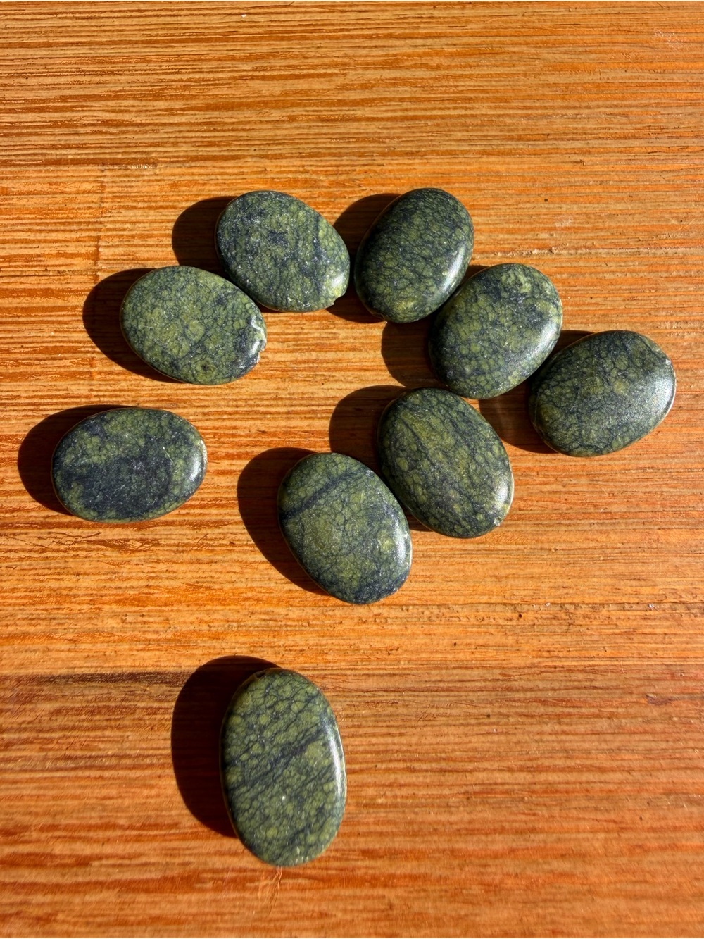 10 Green Forest Landscape Jasper Gemstone Beads for Jewelry Making